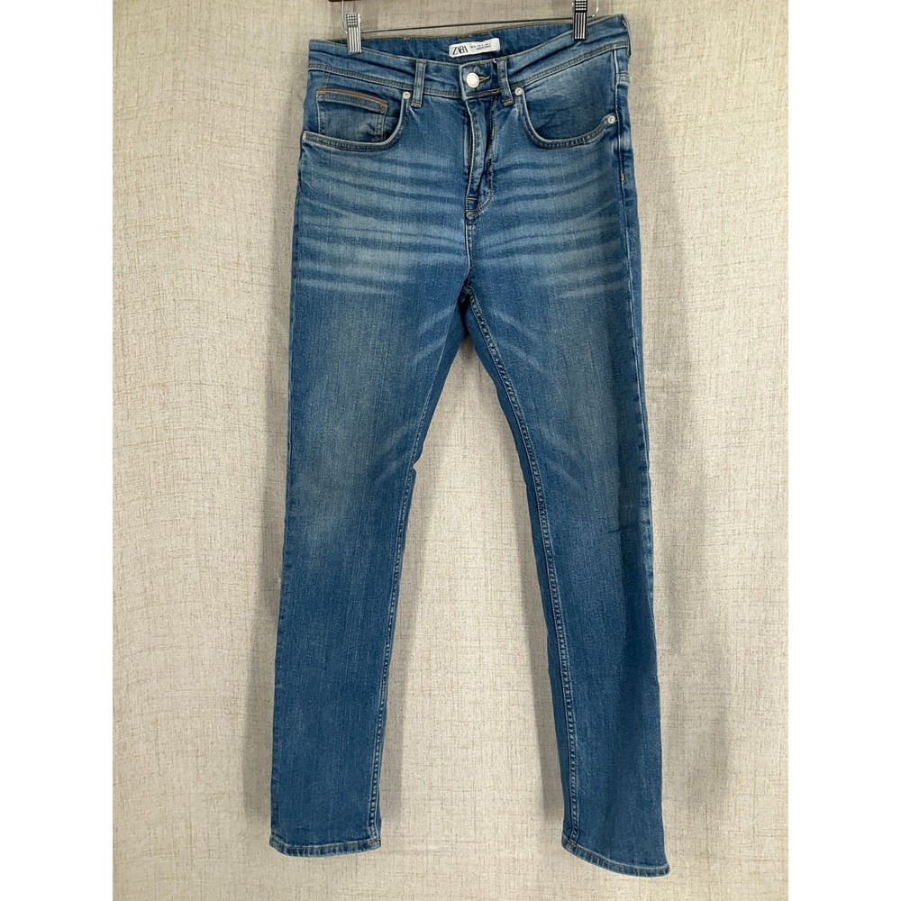 ZARA Men's Blue Wash Slim‎ Fit Jeans Size 31x30 Streetwear Casual
